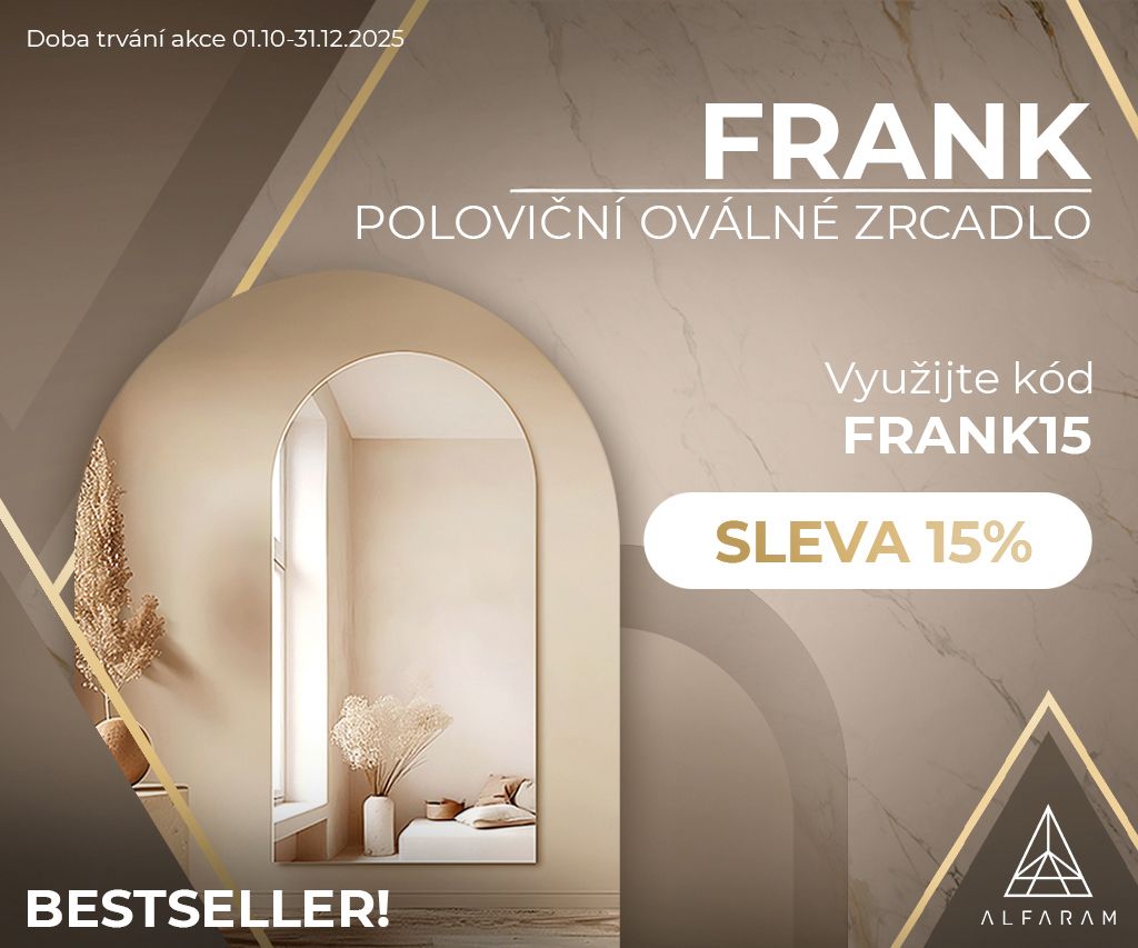 Bestsellerová akce -15% na zrcadlo FRANK